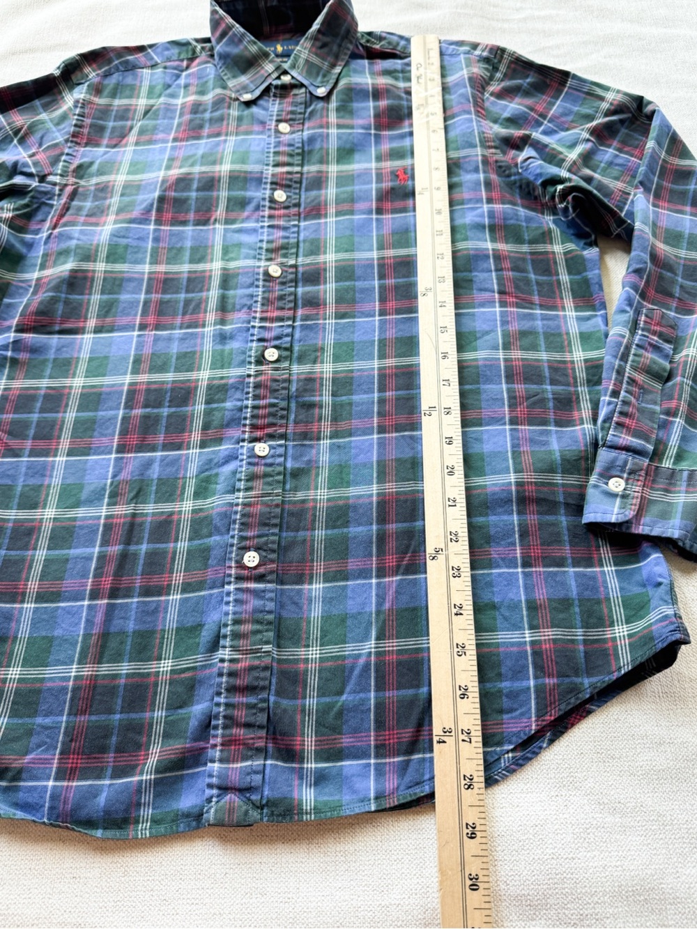 Polo Ralph Lauren Men's size M long sleeve Classic Button-Down Plaid Shirt - Picture 3 of 13